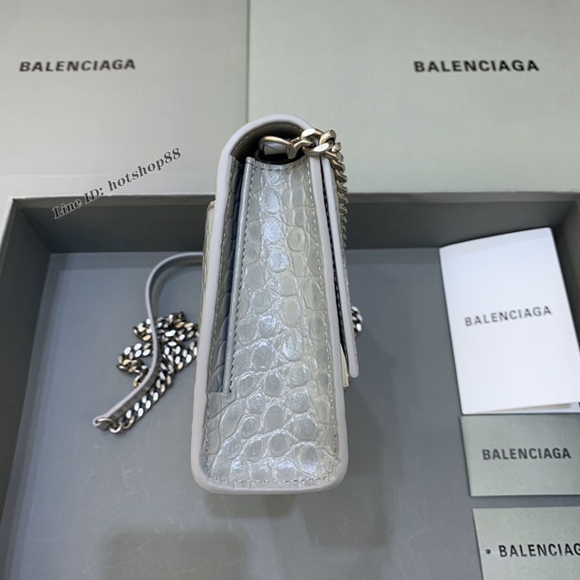 Balenciaga專櫃爆款鱷魚紋鏈條包女士肩背包 巴黎世家沙漏鏈條斜挎包 fyj1885